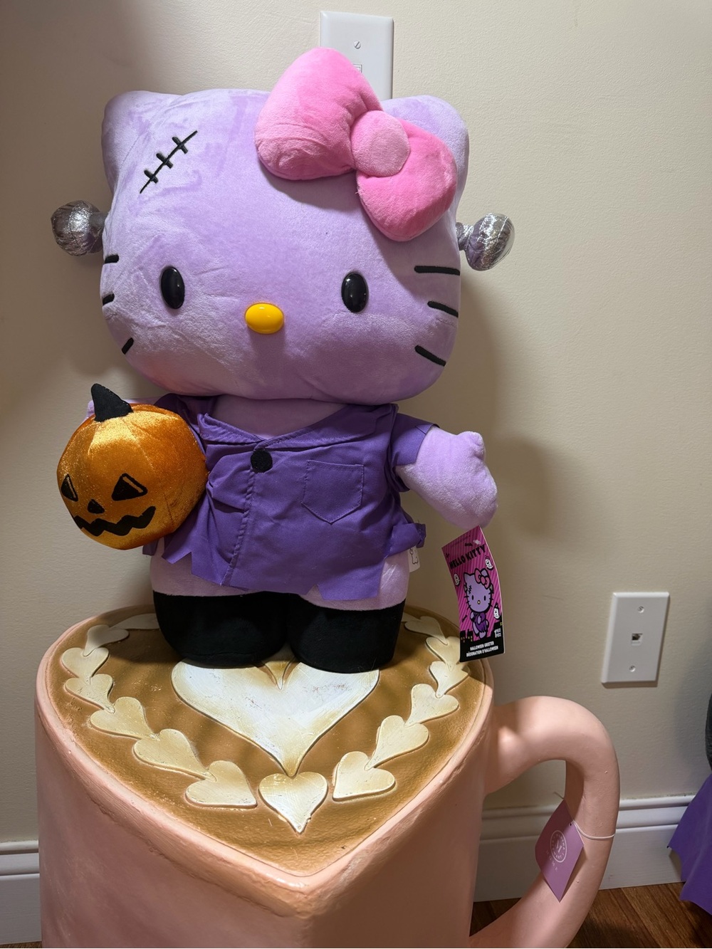 Hello Kitty Halloween Purple Frankenstein Greeter